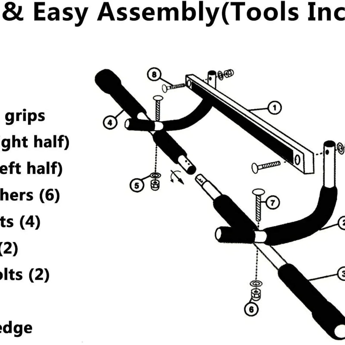 Adjustable Doorway Pull Up Bar For Home Gym Exercise Training