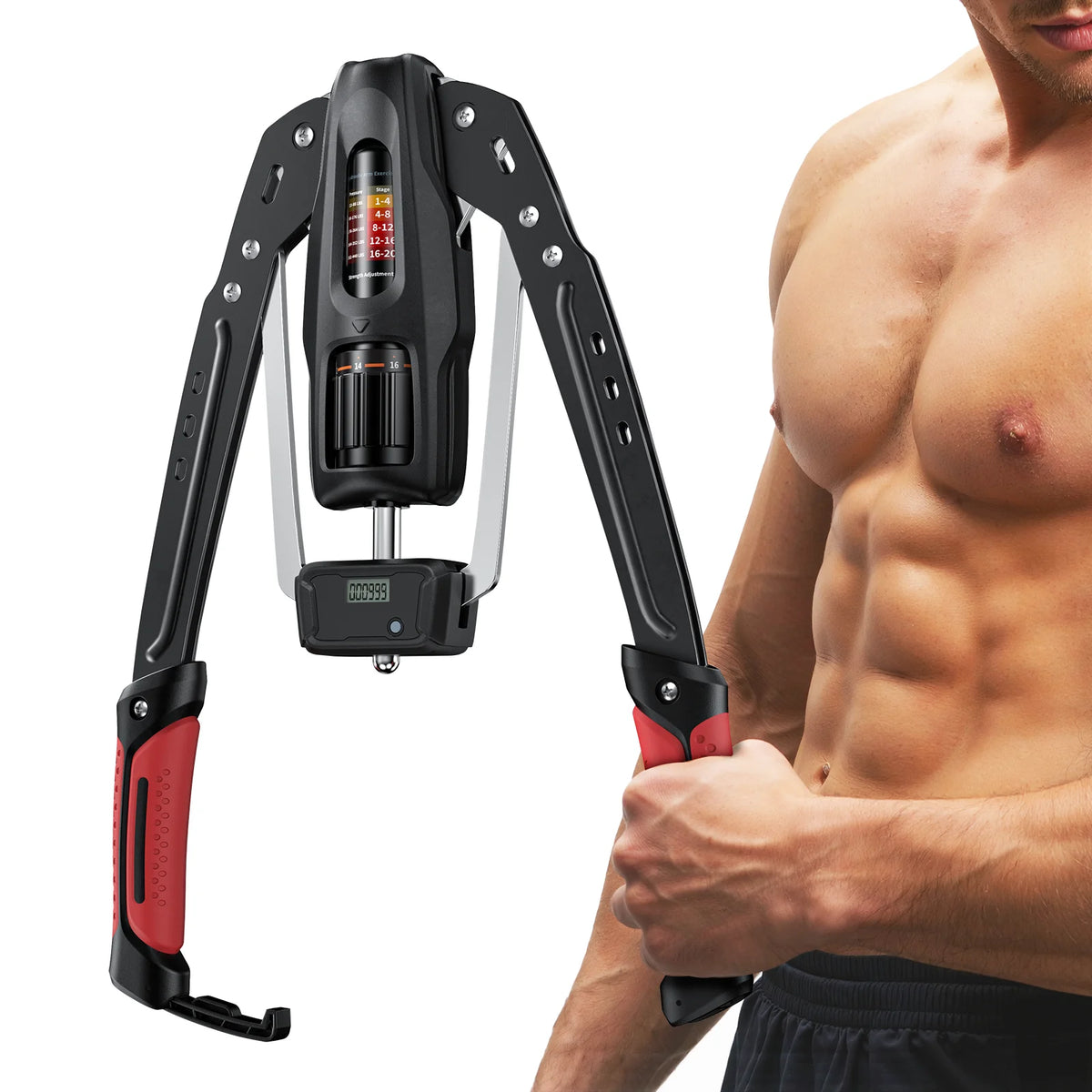 Merach Adjustable Hydraulic Arm Trainer With Digital Display For Home Fitness