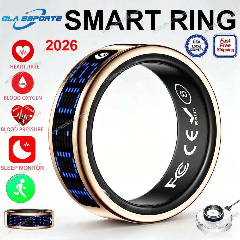 Ola Esporte Smart Ring With LED Display And Health Monitor