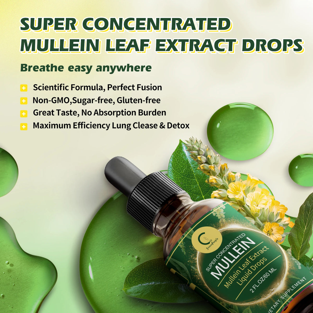 Minch Mullein Drops For Respiratory And Lung Health Support