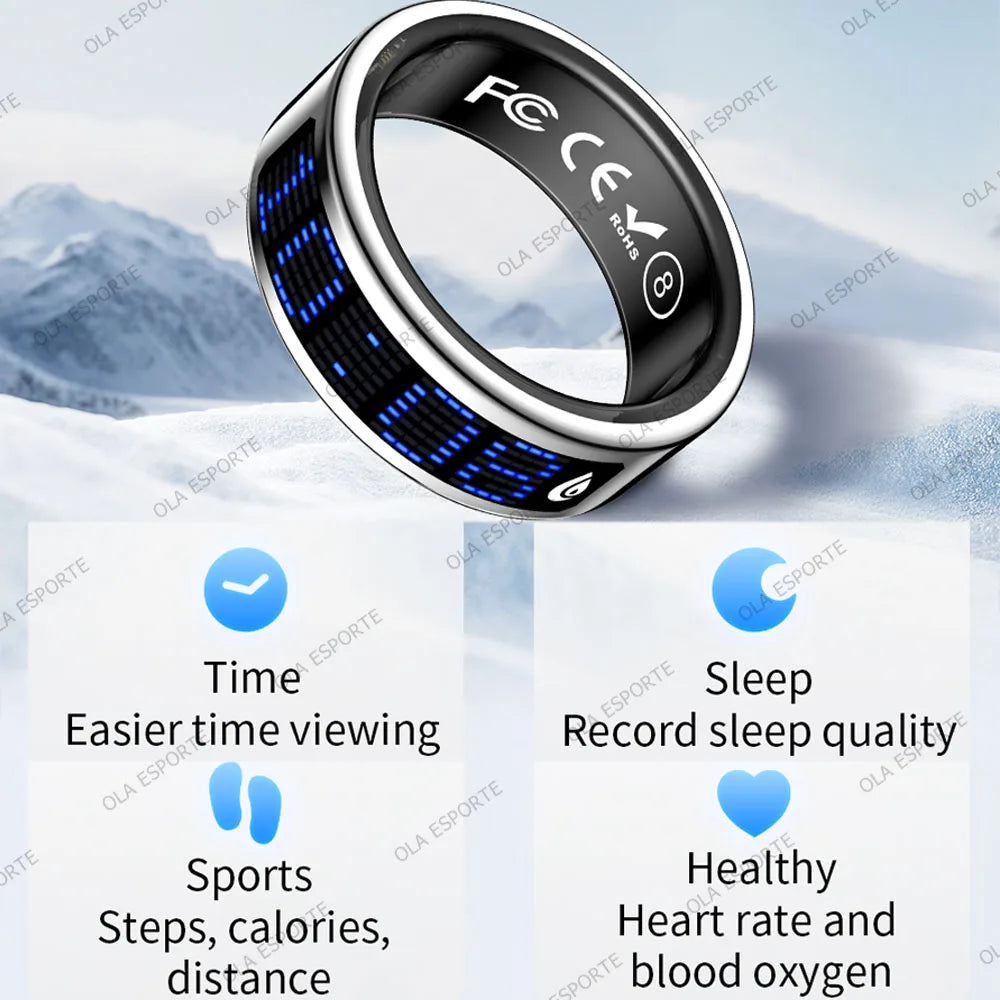 Ola Esporte Smart Ring With LED Display And Health Monitor