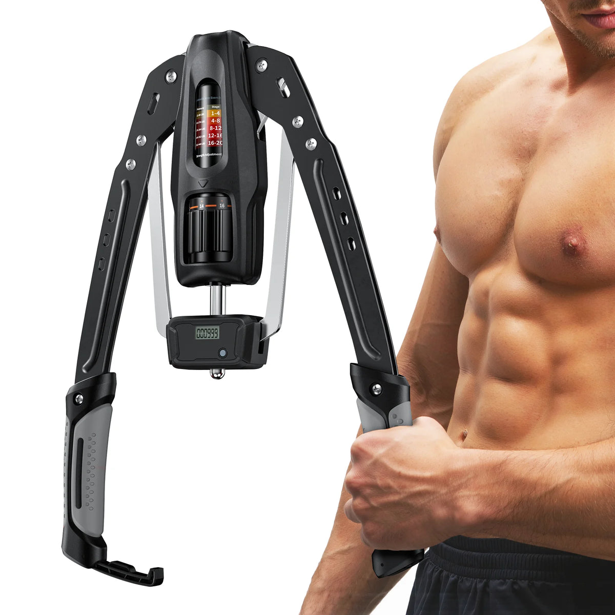 Merach Adjustable Hydraulic Arm Trainer With Digital Display For Home Fitness