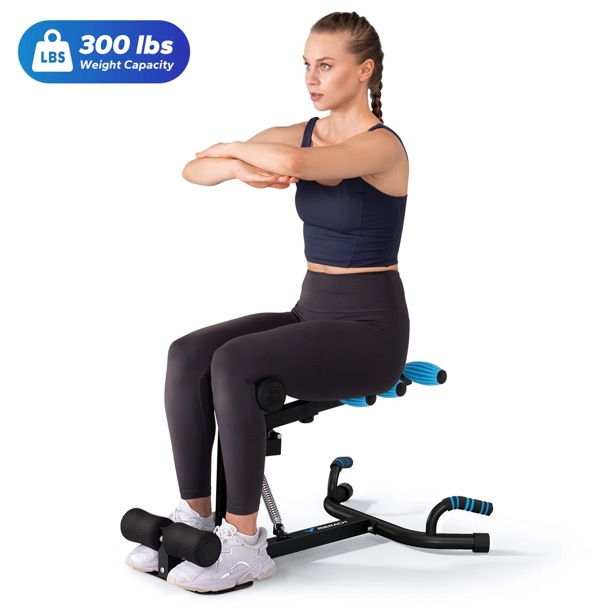 Merach Adjustable Squat Machine Push Up Bar For Home Gym