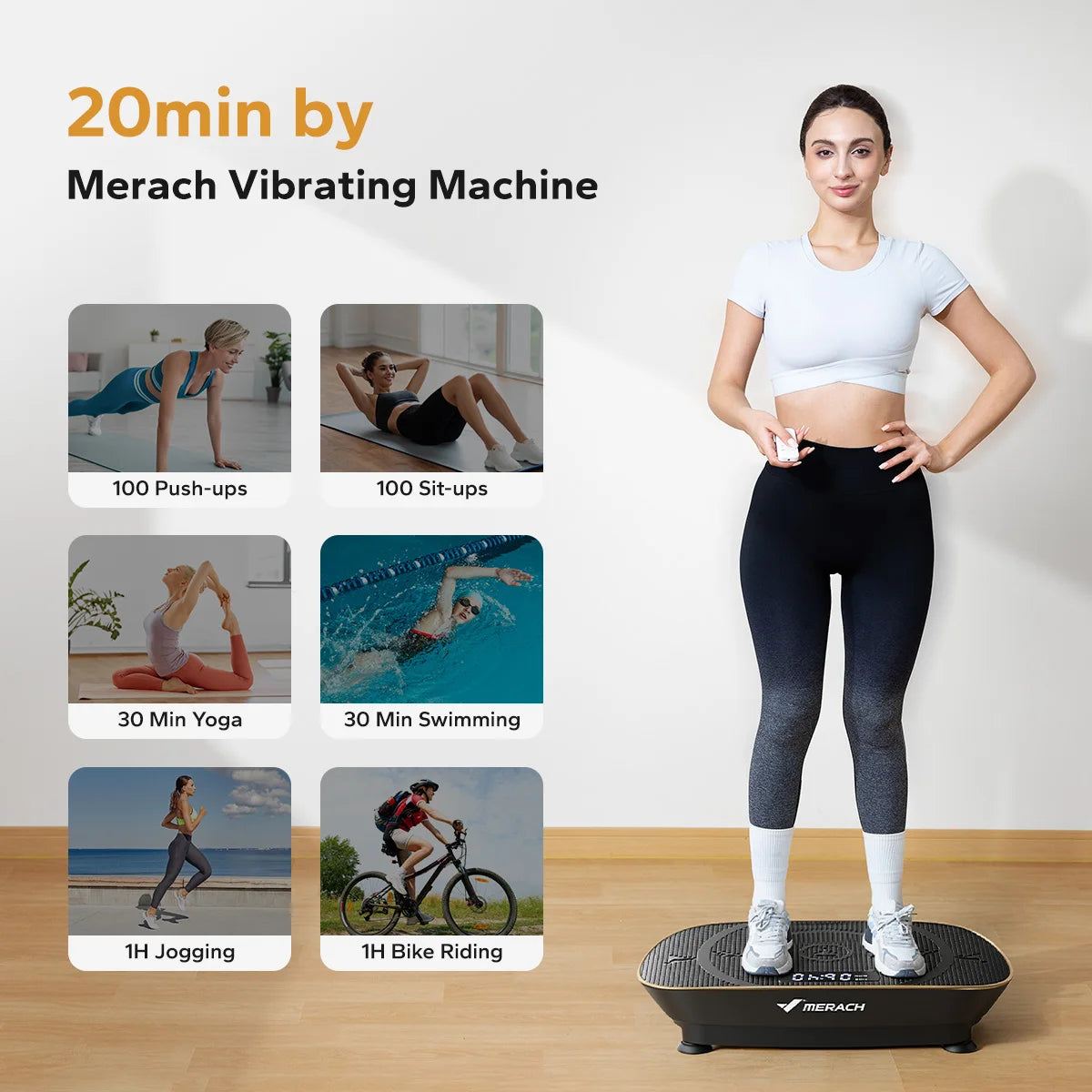 Merach Vibration Plate Exercise Machine For Complete Body Training
