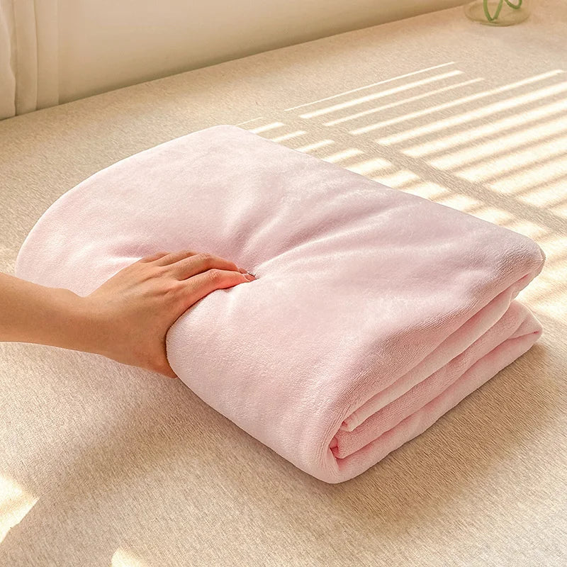 LUXO Thickened Milk Fleece Flat Bed Sheet Soft Cozy Plush