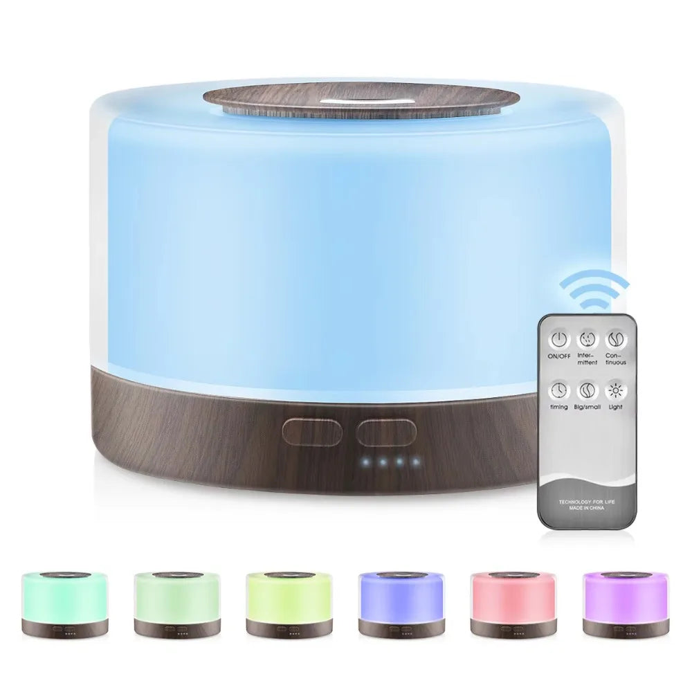 Ultrasonic Essential Oil Diffuser 550ml Mist Aromatherapy Humidifier Led Lights