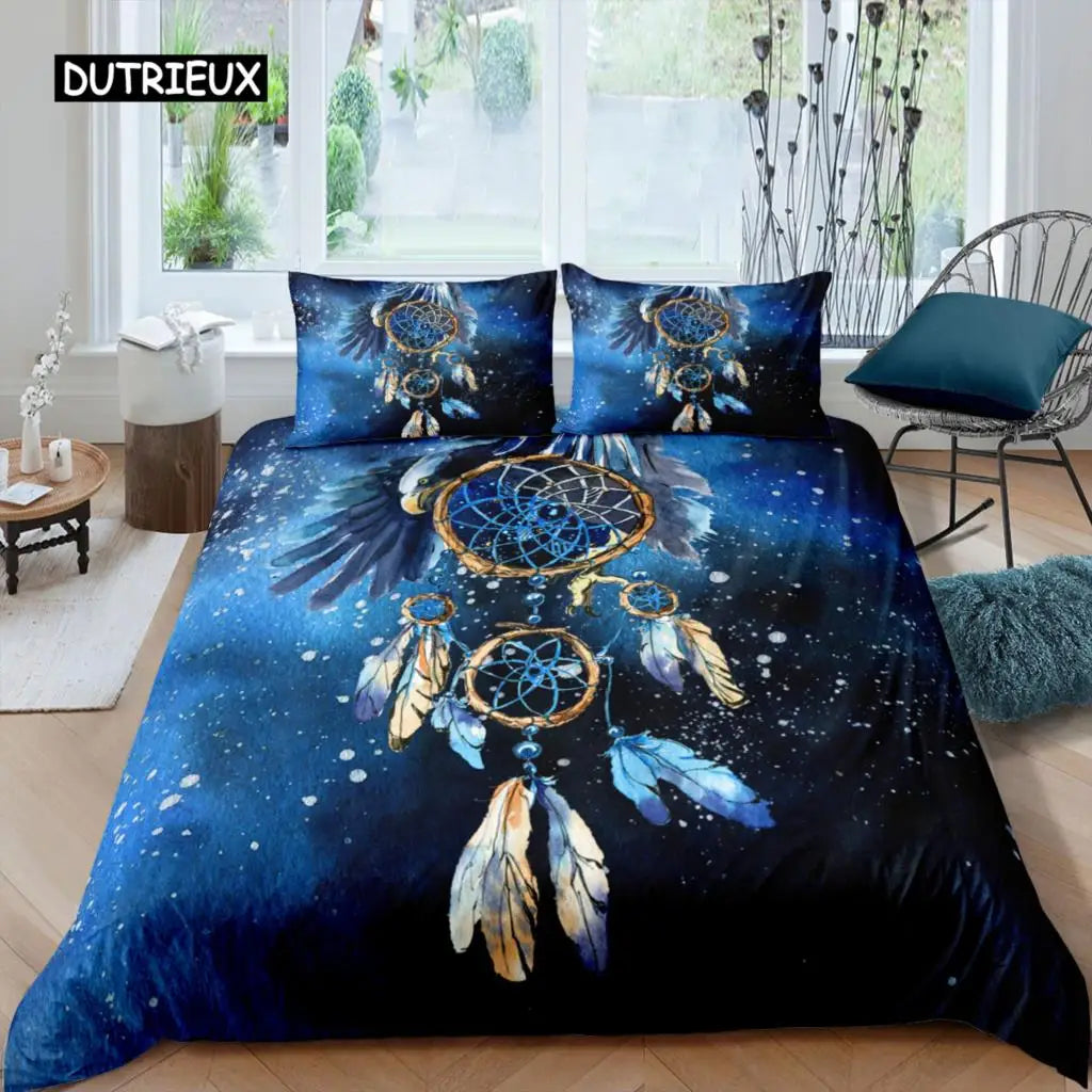 Bohemian Dream Catcher Duvet Cover Elegant Bedding Set