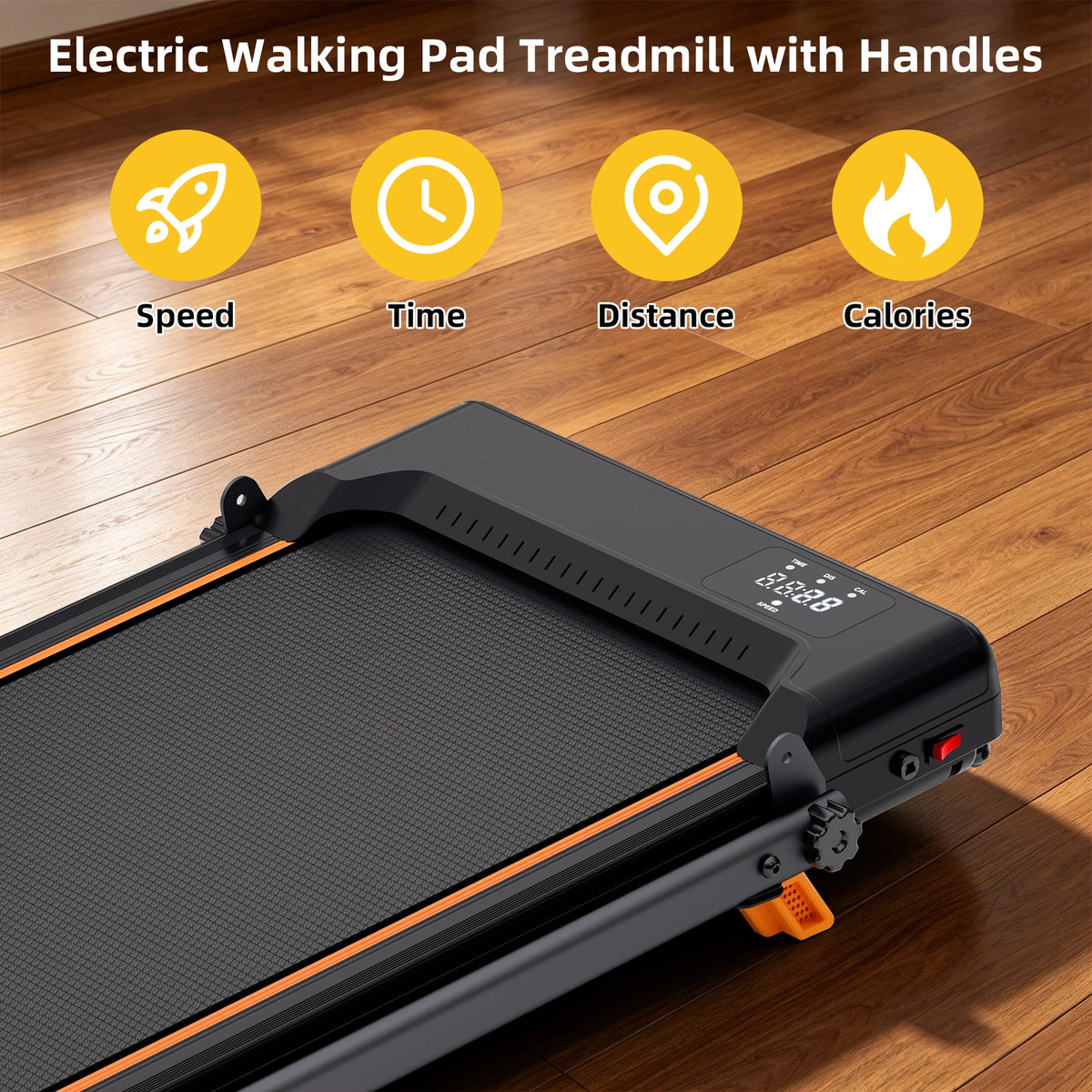 Home Folding Treadmill with Led Display and Handle Bar Fitness