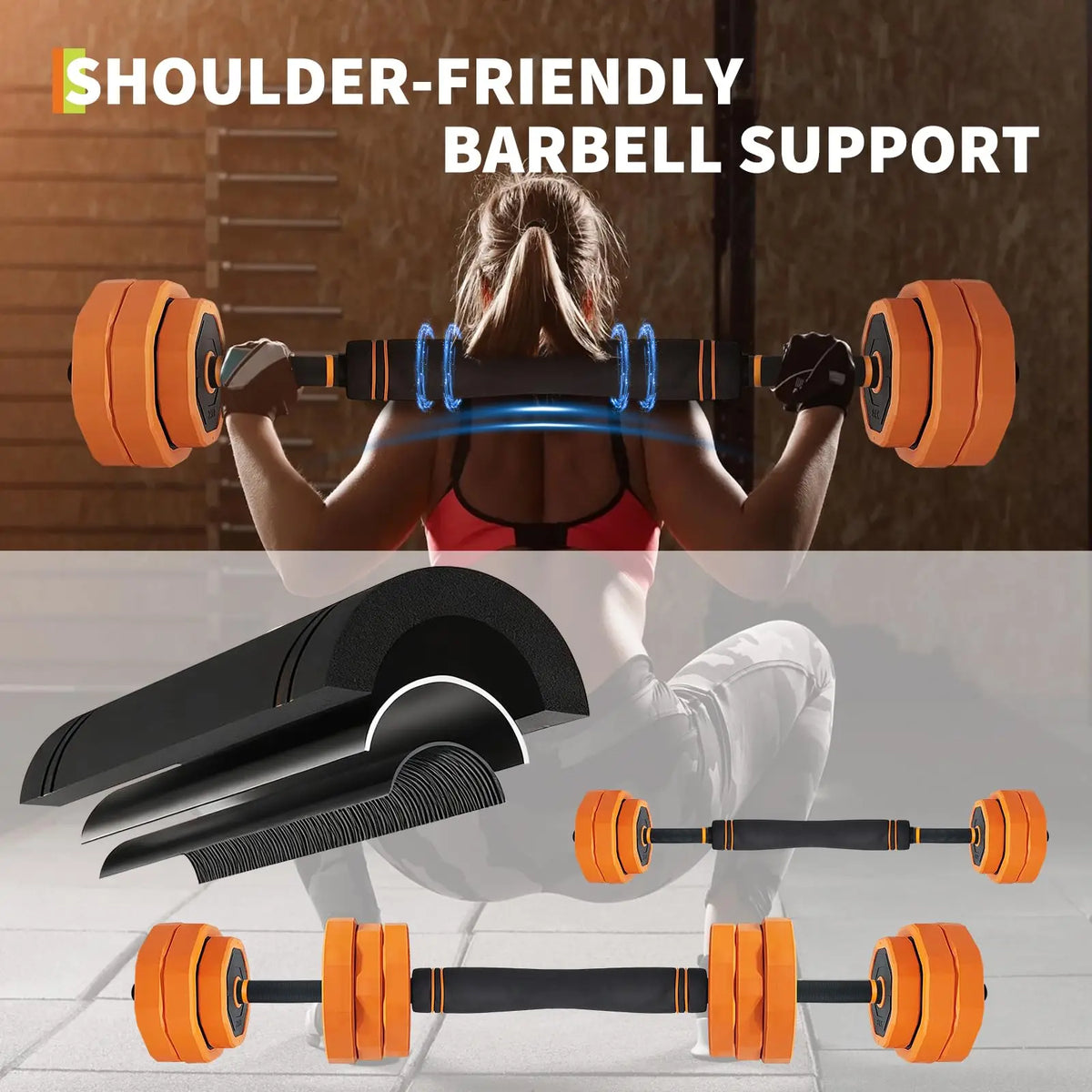 Adjustable Dumbbells Free Weight Set With Connector For Home Gym