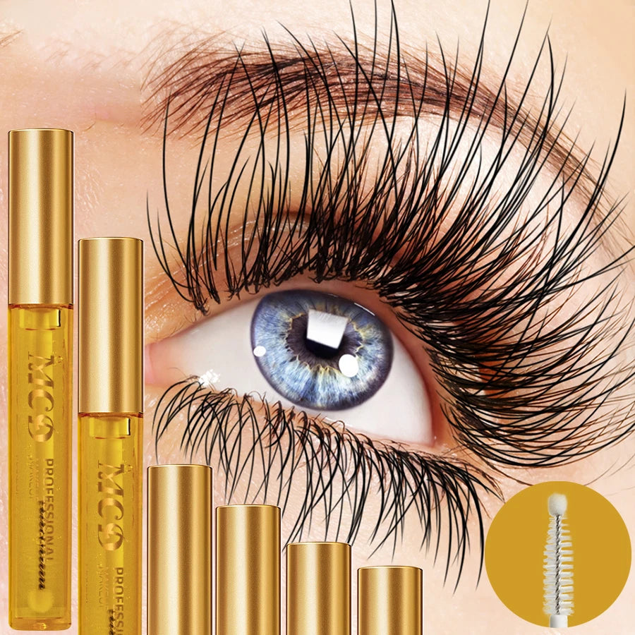 6pcs Nourishing Eyelash and Eyebrow Enhancer Serum Eye Set Natural Ingredients for Longer Fuller Thicker Eyebrows Eyelash Makeup for Women Gifts Eye Cosmetic