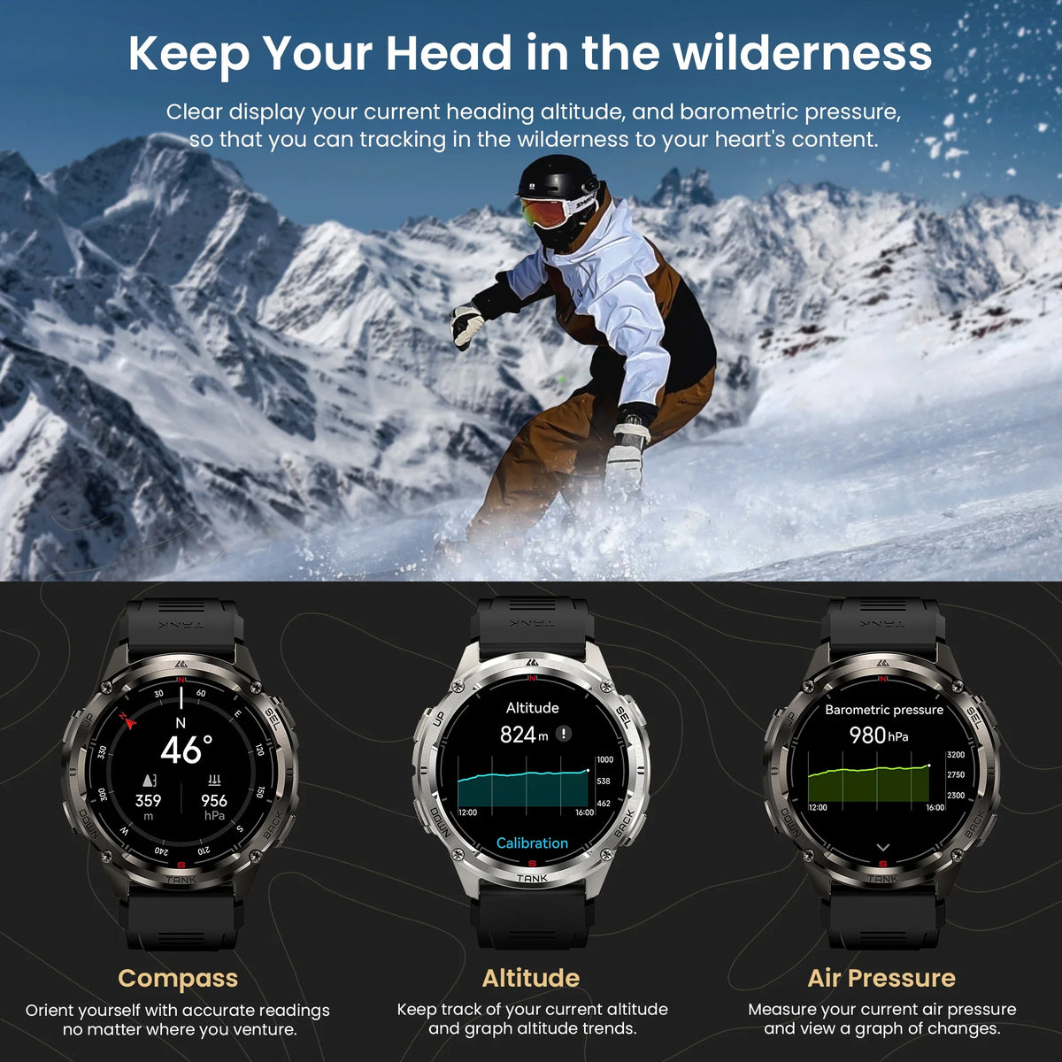 KOSPET Tank T3 Ultra GPS Smart Watch Featuring Bluetooth Calling