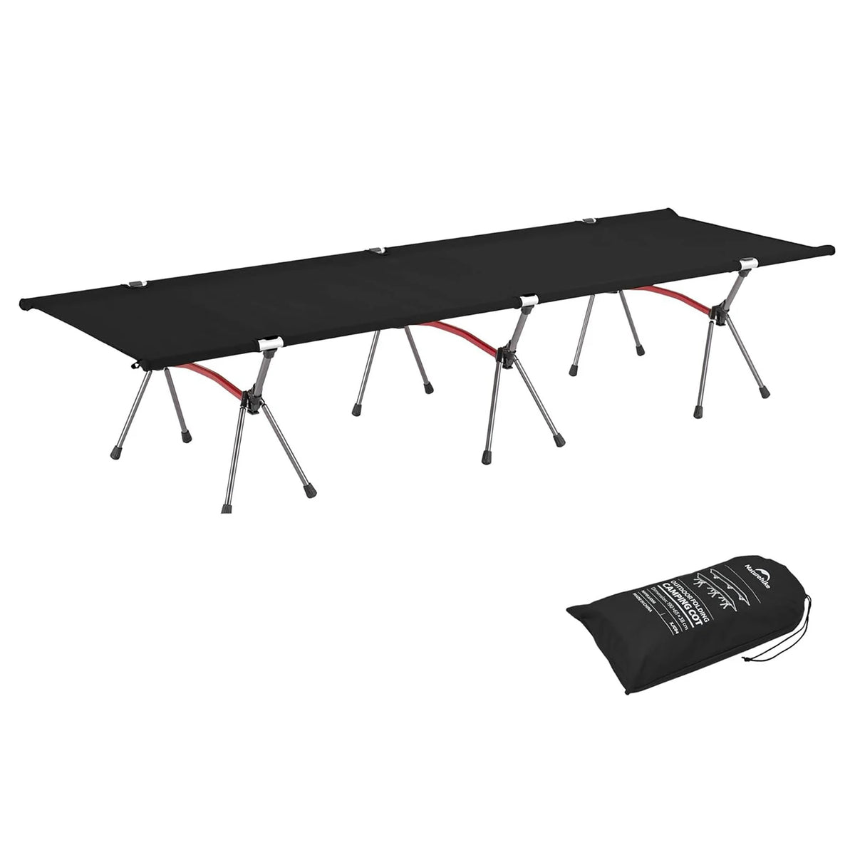 Naturehike Height Adjustable Folding Camping Cot Portable Bed