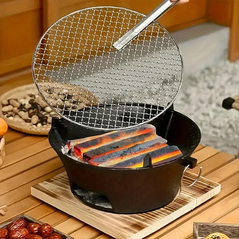 Zoe Cast Iron Outdoor Camping Charcoal Alcohol Camp Stove