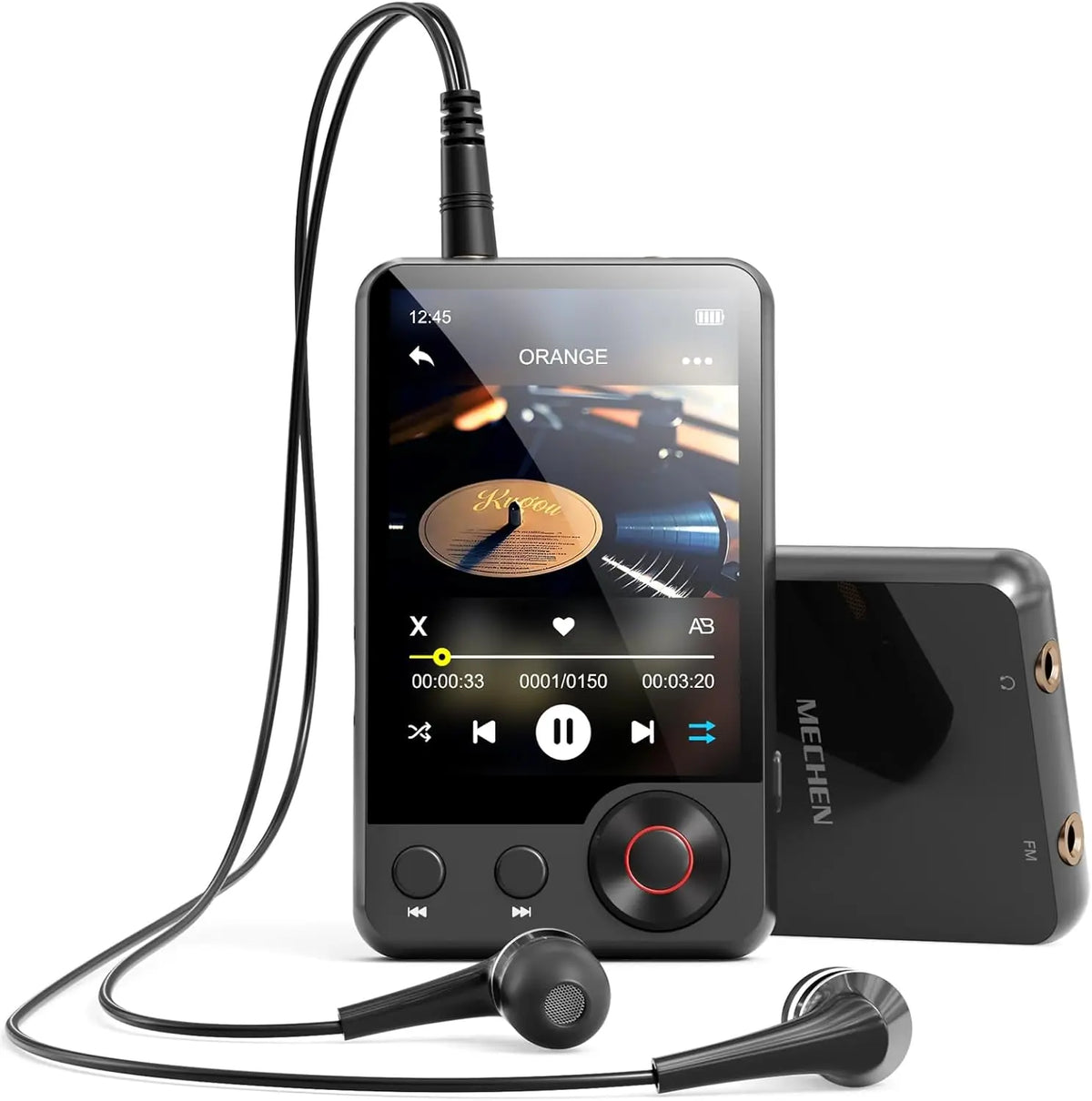 Mechen Portable MP3 Player Featuring Bluetooth Stereo Audio