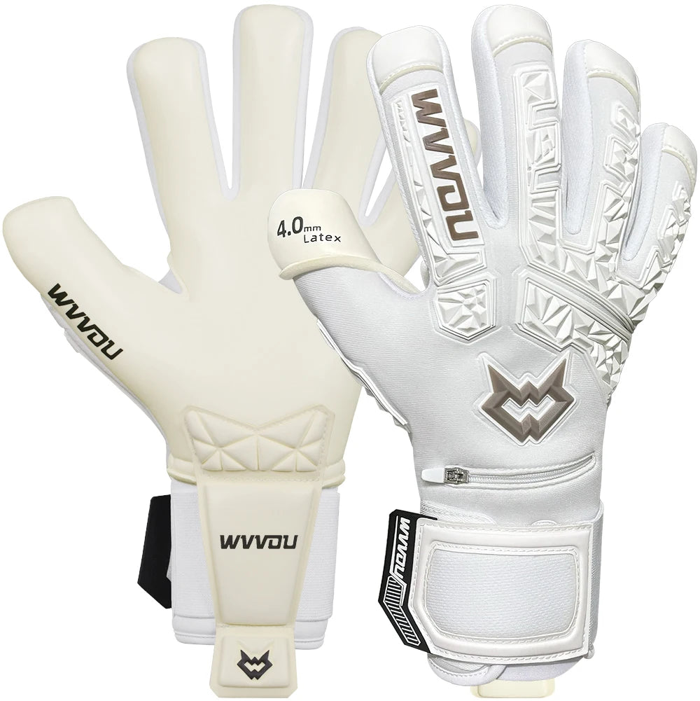 WVVOU High Performance Soccer Goalie Gloves With Finger Saves