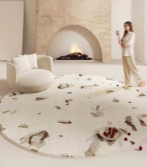 Washable Fluffy Area Rug With Geometric Design For Home