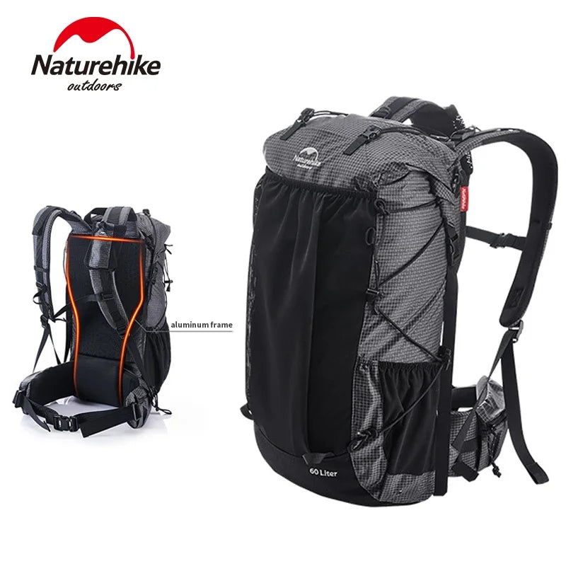 Naturehike Rock Nylon Hiking Backpack With Rain Cover Outdoor Travel