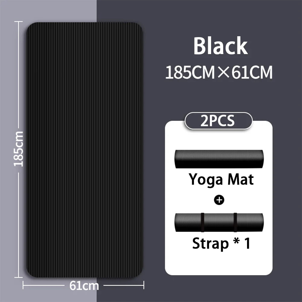 Lostook NBR Yoga Mat Anti Slip Thickened Exercise Fitness Mat