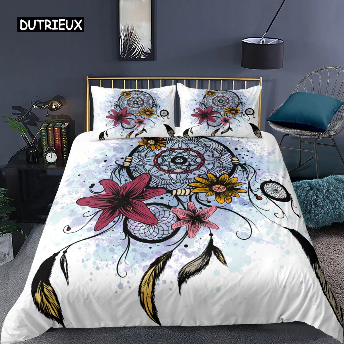 Bohemian Dream Catcher Duvet Cover Elegant Bedding Set