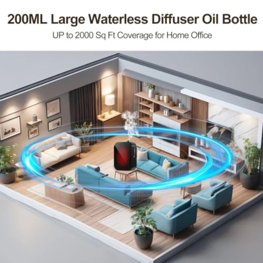 Smart App Controlled Waterless Essential Oil Diffuser For Home