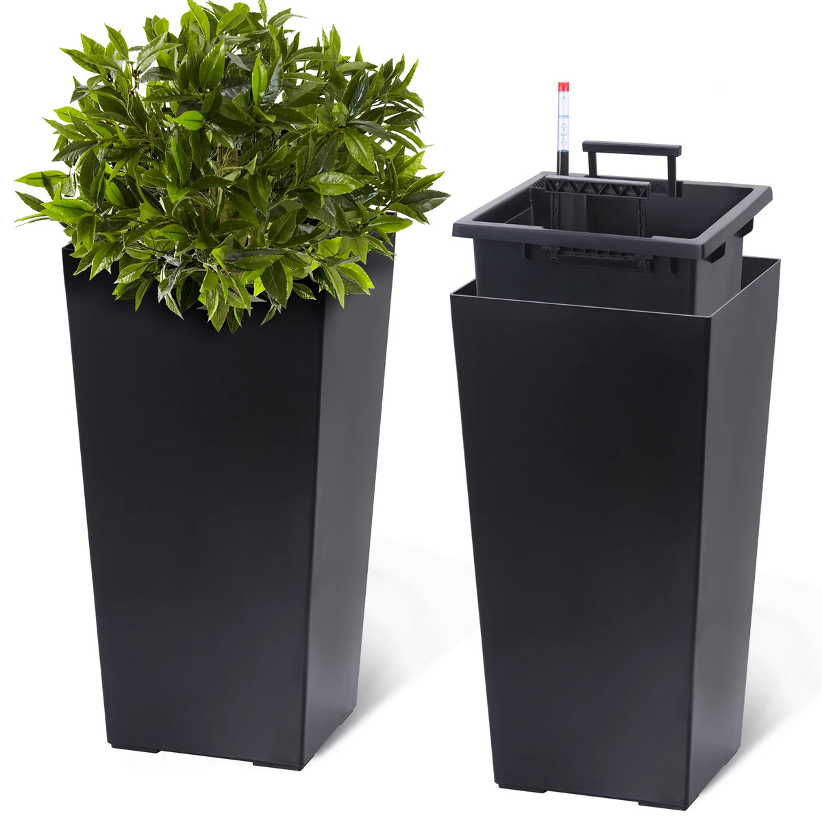 HiMISS Self Watering Indoor And Outdoor Planters With Drainage