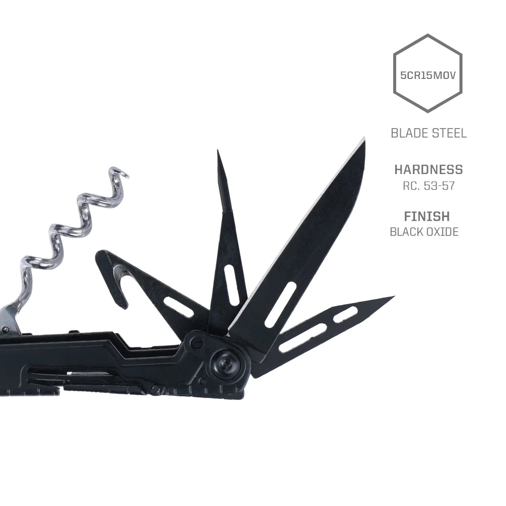 SOG PowerLitre 19-Function Stainless Steel Compact Multitool With Corkscrew