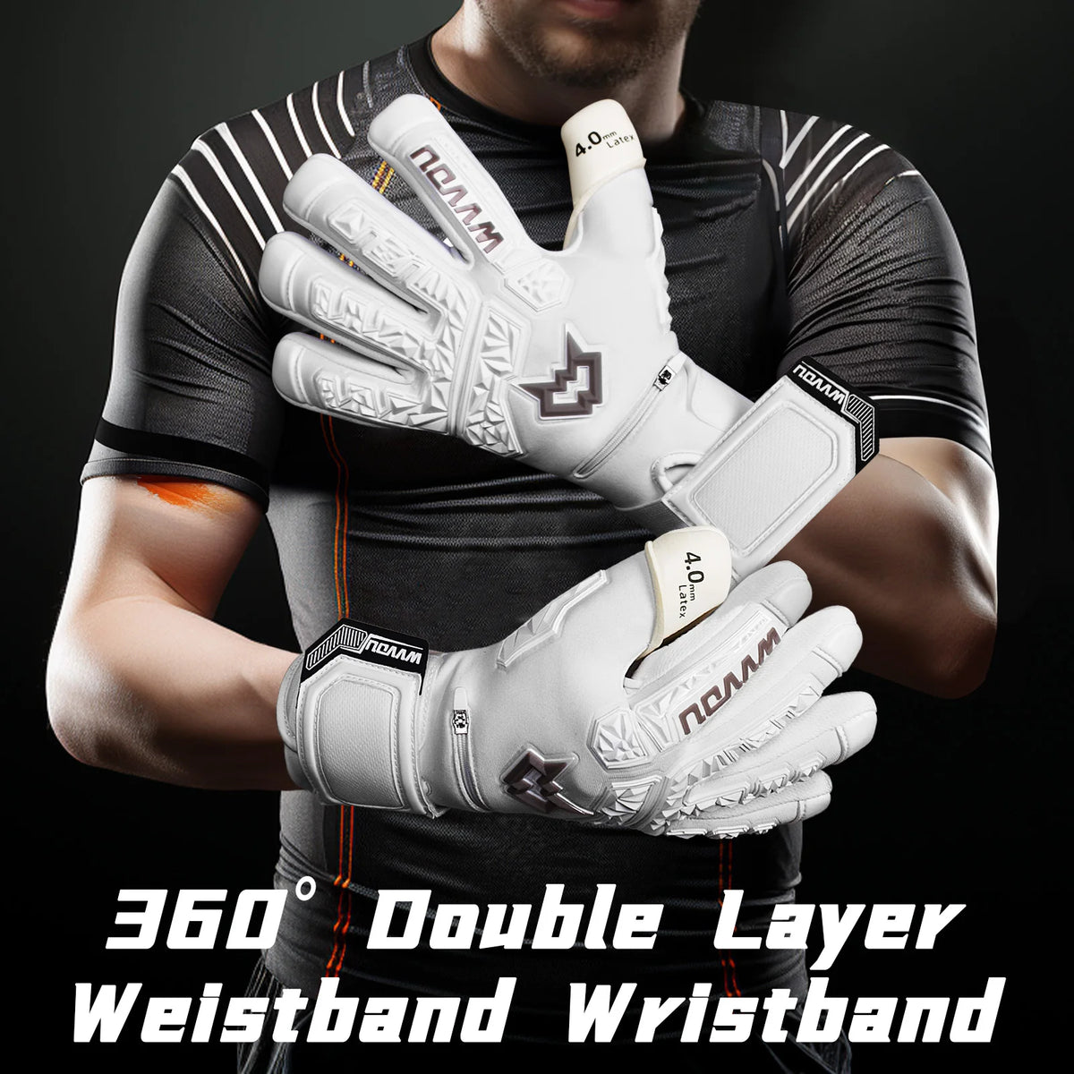 WVVOU High Performance Soccer Goalie Gloves With Finger Saves
