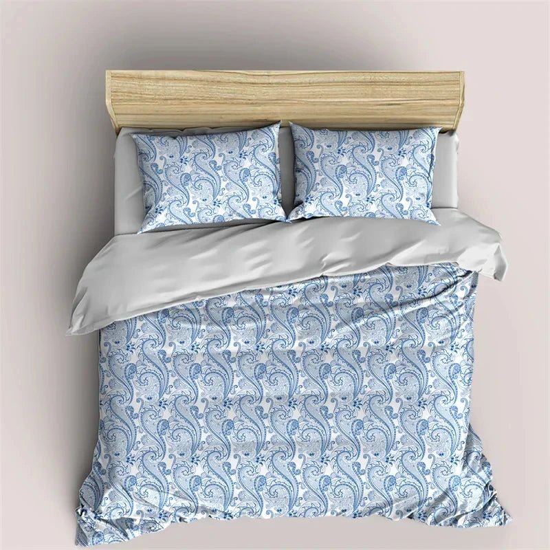 Bohemian Mandala Botanical Floral Brushed Duvet Cover Set