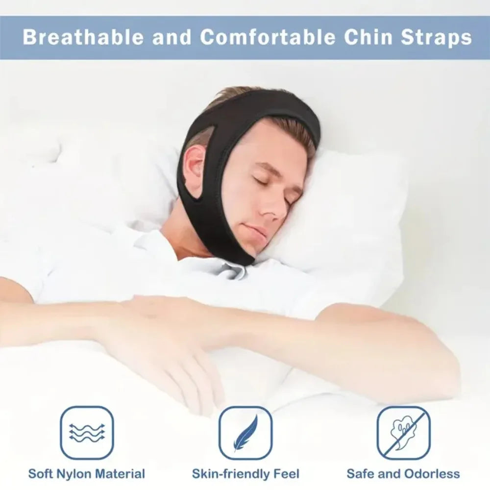 Premium Cotton Chin Rest Strap for Reducing Nightly Snoring