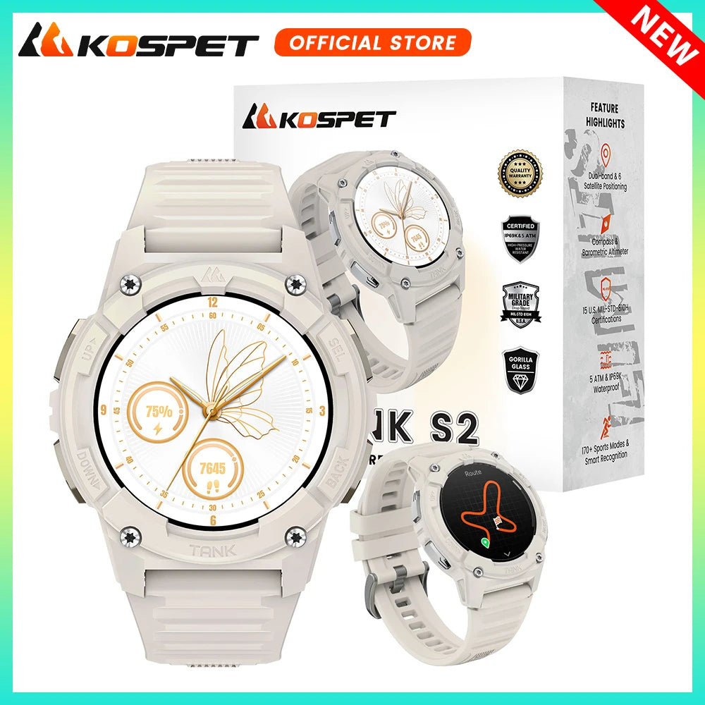 Kospet Tank S2 GPS Smartwatch With Compass Altimeter Barometer