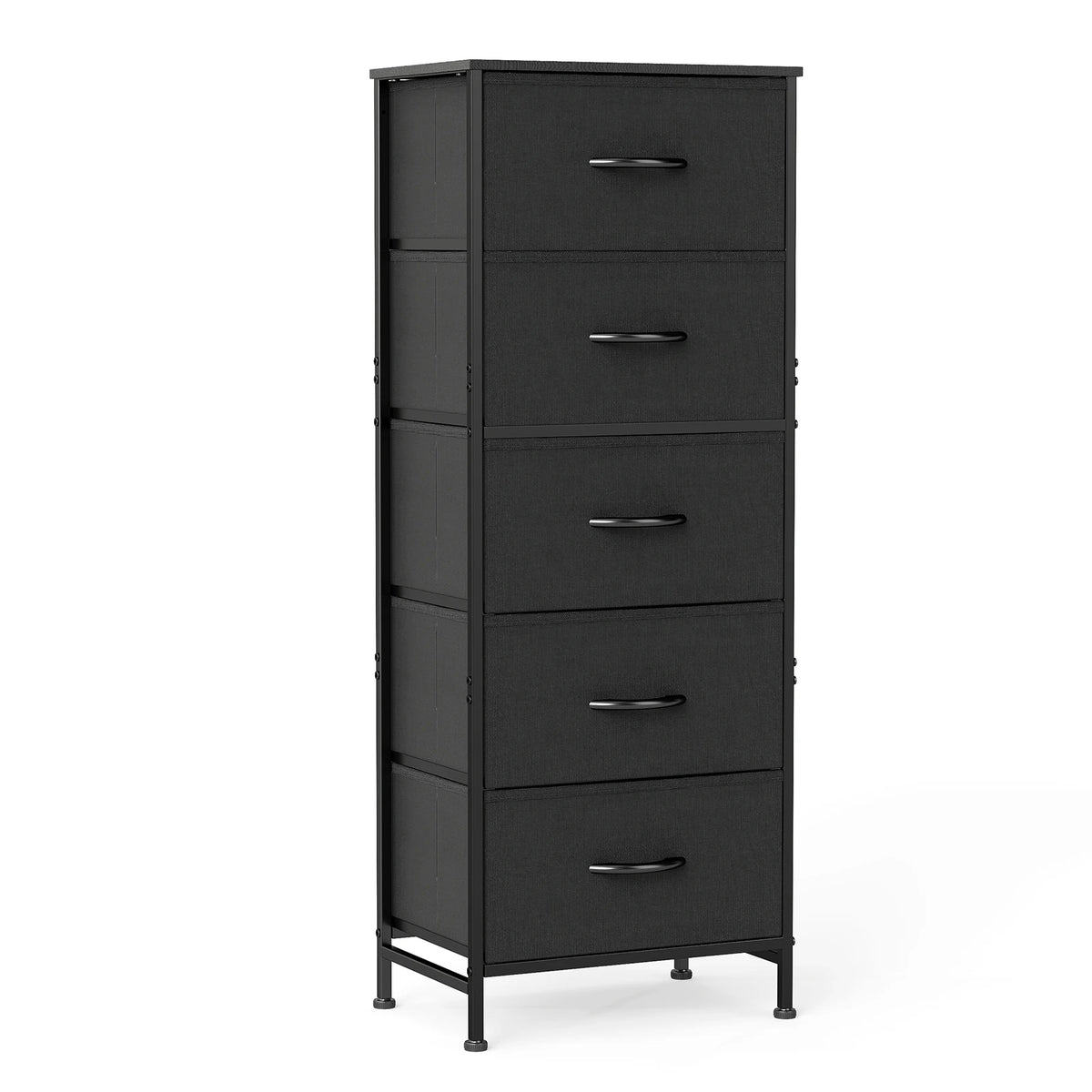 JHK Modern Five Fabric Drawers Storage Cabinet With Steel Frame