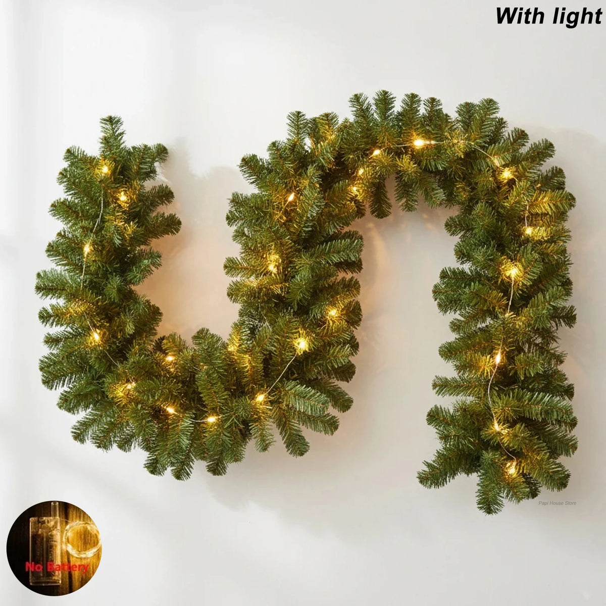 Artificial Pine Christmas Garland Door And Fireplace Decoration