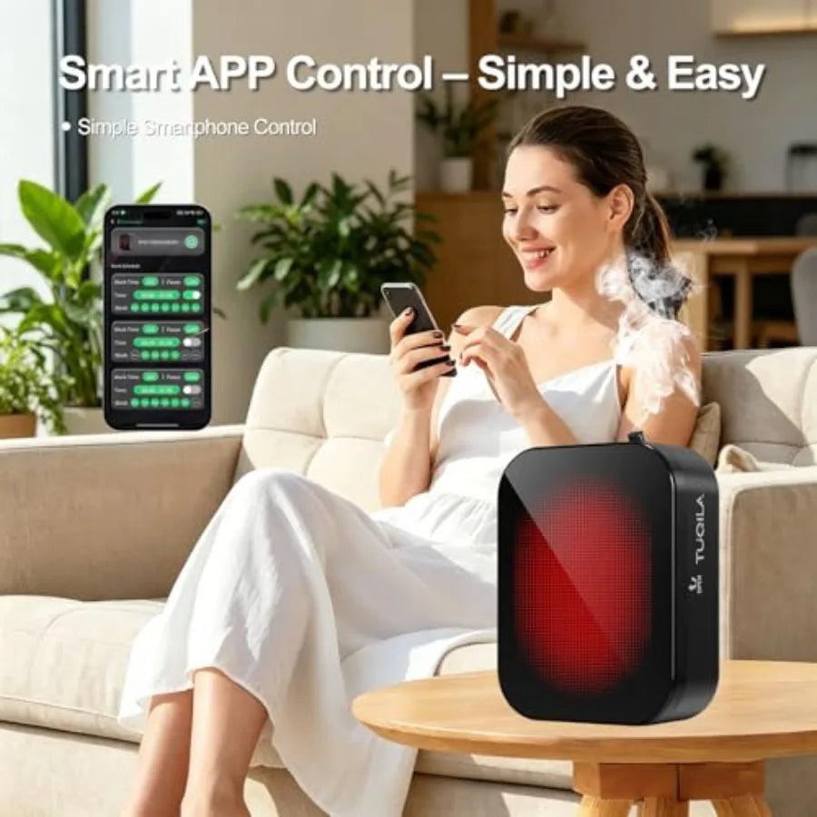 Smart App Controlled Waterless Essential Oil Diffuser For Home