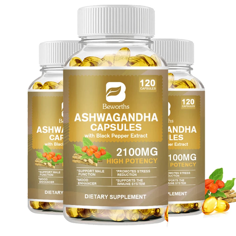 Beworths Ashwagandha Root Extract Capsule For Sleep And Anxiety Relief