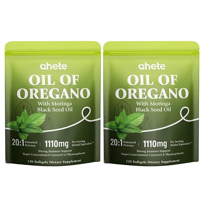 Ahete Oil of Oregano with Moringa Black Seed Softgels