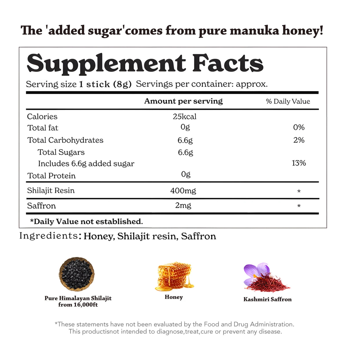 Crelize Shilajit And Saffron Honey Sticks For Daily Energy