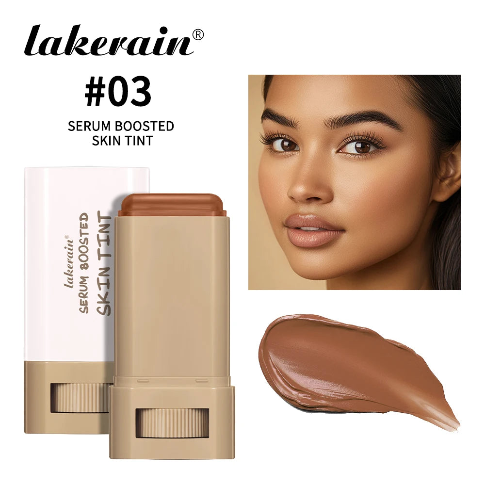 Skin Tint Foundation Stick Moisturizing & Non-Sticky Concealer Base Foundation Boosted Smooth Makeup Stick Woman Cosmetics