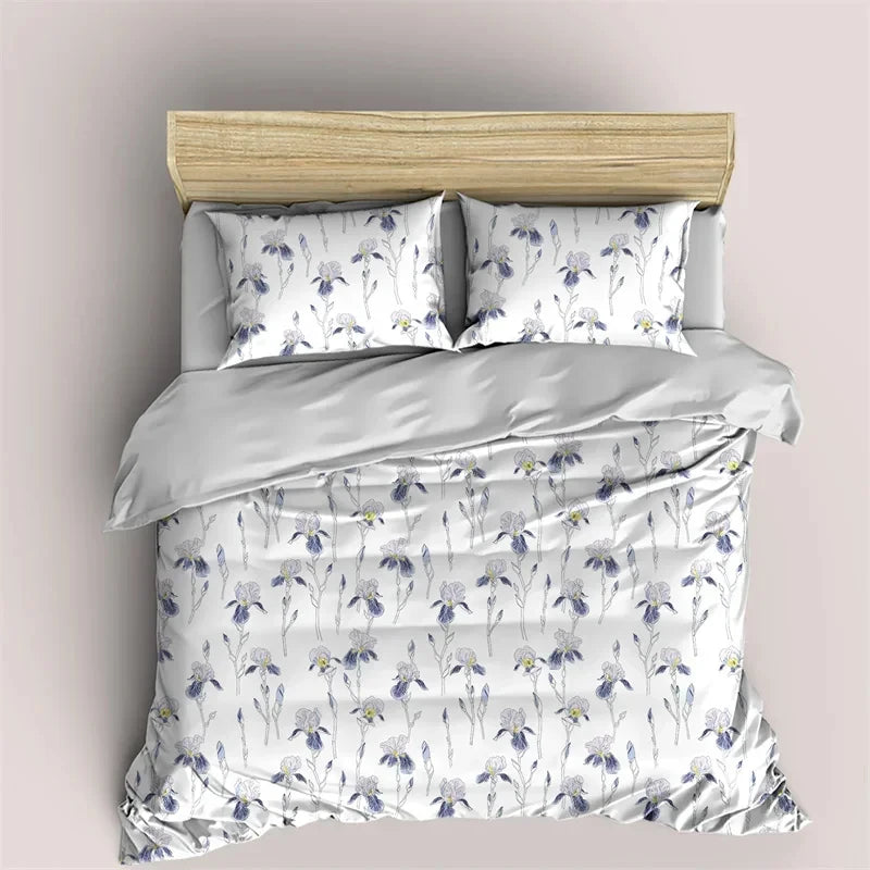 Bohemian Mandala Botanical Floral Brushed Duvet Cover Set