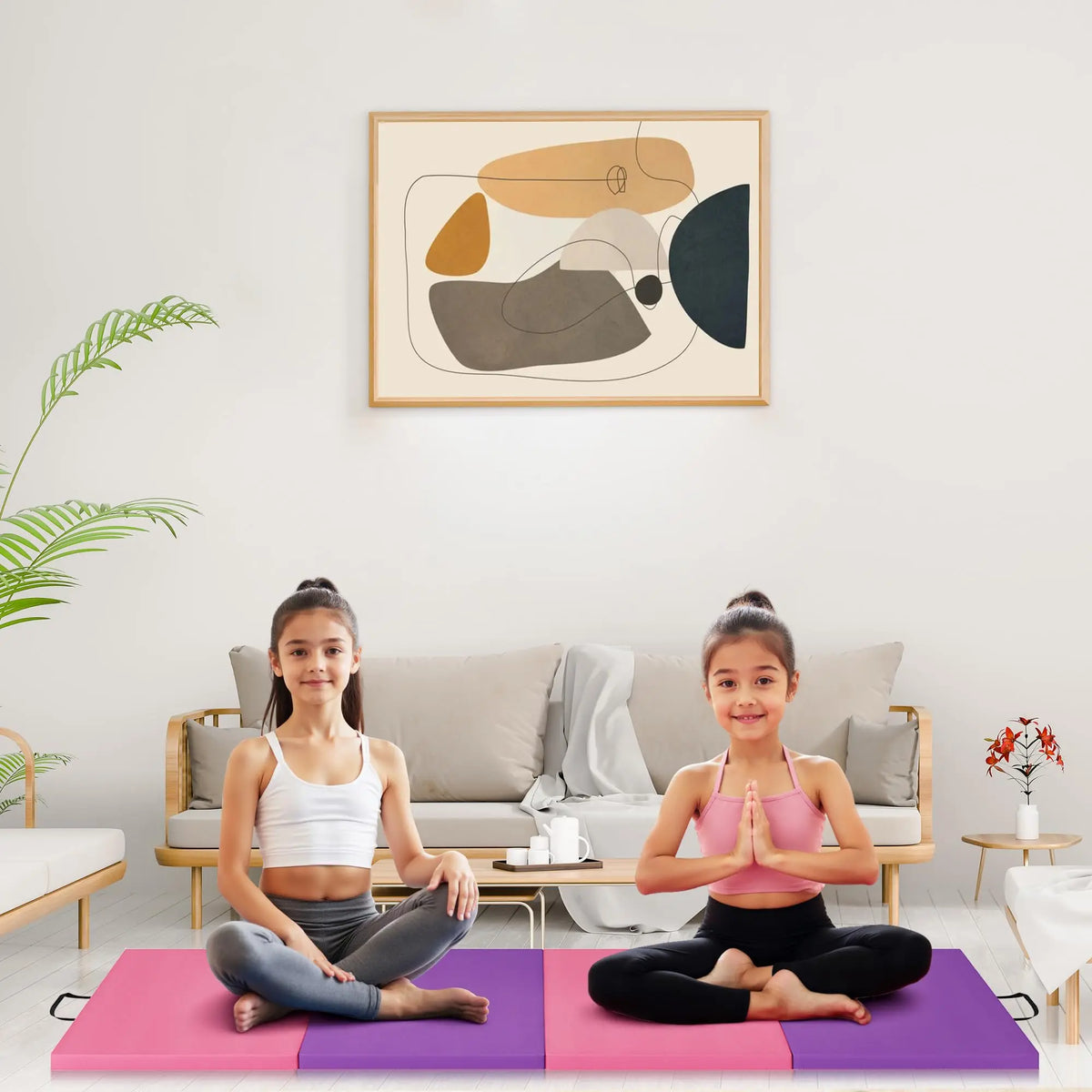 HiMISS Foldable Gymnastics Exercise Mat For Home Fitness Training