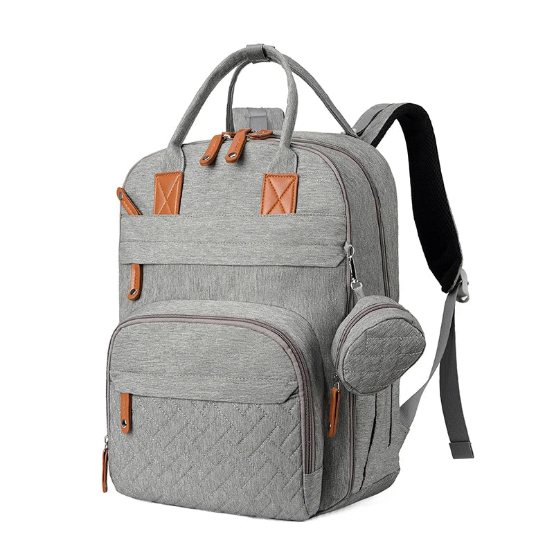 Waterproof Diaper Backpack With Changing Pad And Stroller Straps
