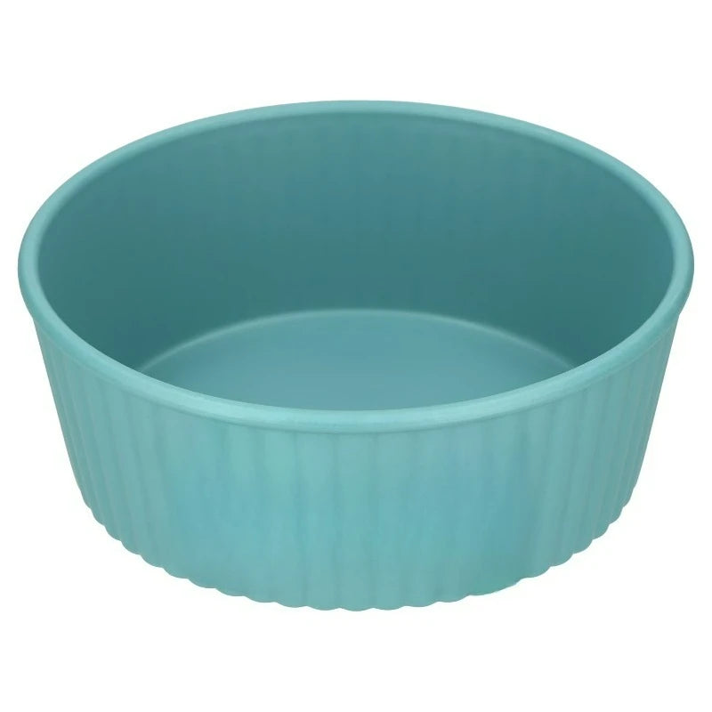 3.6-Cup Woof Pet Bowl, Teal,Measures 6.3 in L x 6.3 in W x 2.4 in H.