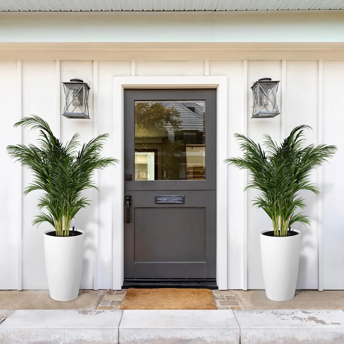 HiMISS Set Of Tall Self Watering Planters For Home Gardens