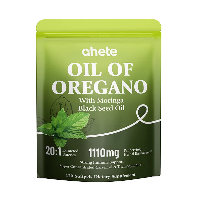 Ahete Oil of Oregano with Moringa Black Seed Softgels