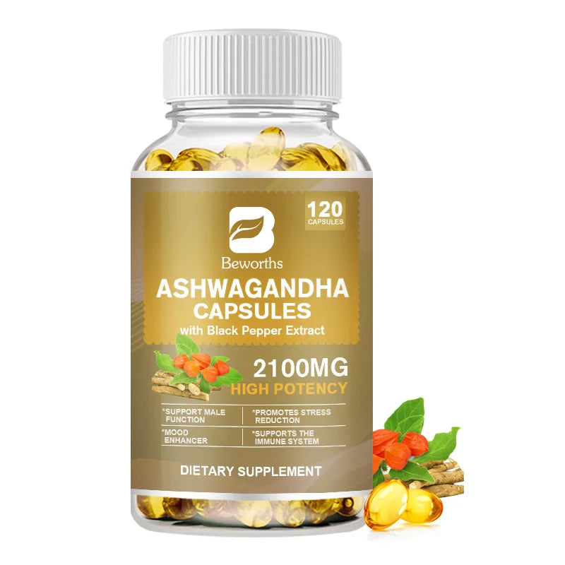 Beworths Ashwagandha Root Extract Capsule For Sleep And Anxiety Relief