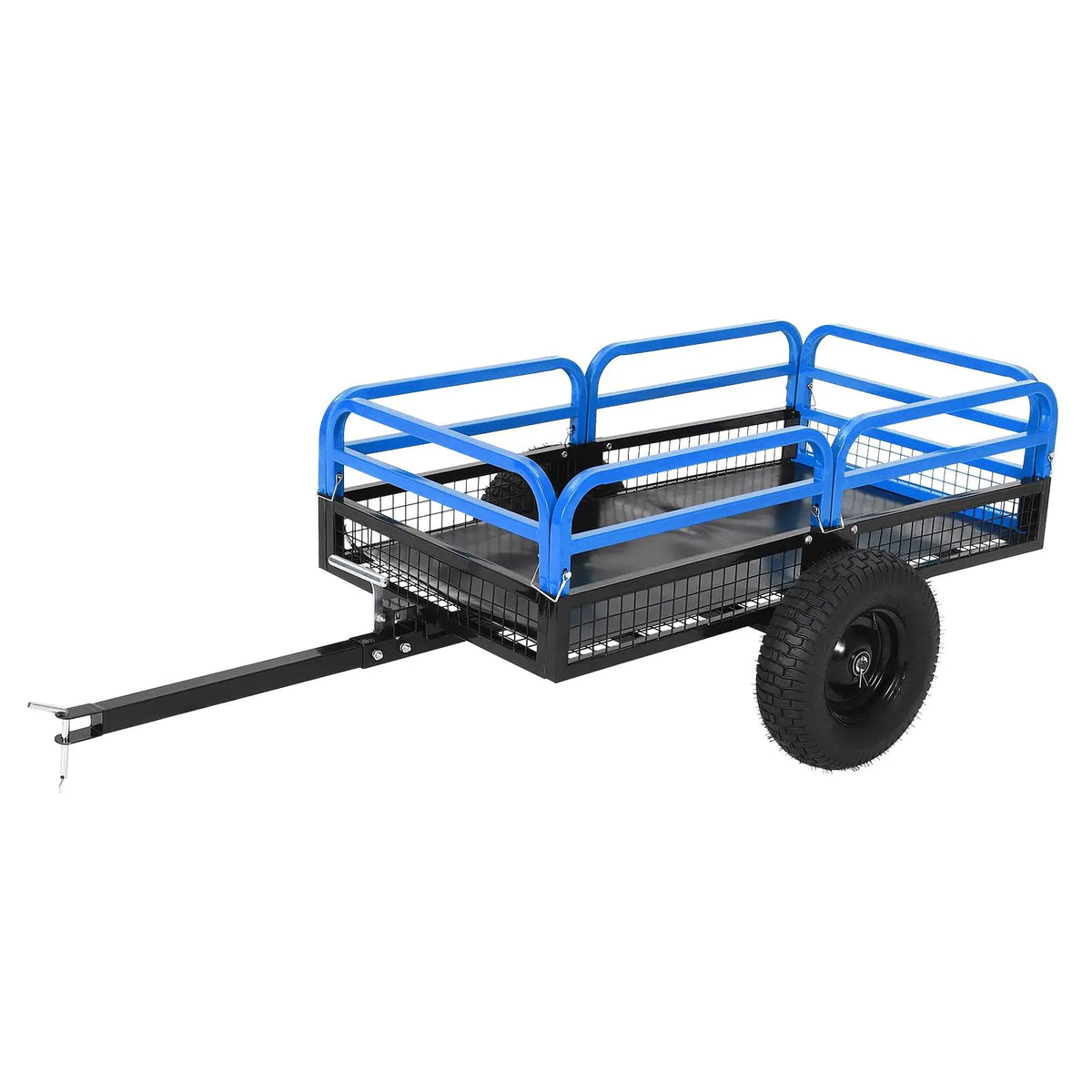 HiMiss Heavy Duty Steel Garden Dump Trailer With Removable Sides