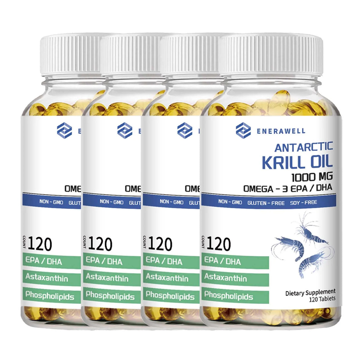 Antarctic Krill Oil Capsules With Omega Three EPA DHA Astaxanthin
