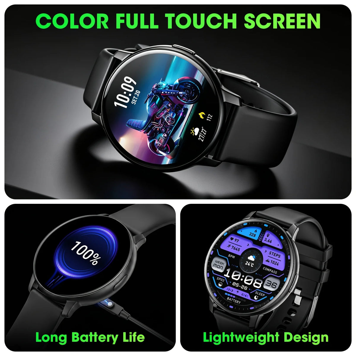 Erun Ultra Thin Smart Watch Featuring Wireless Calls And Touchscreen