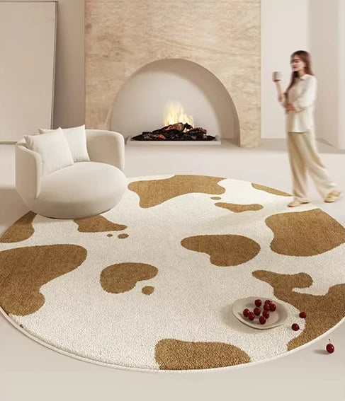 Washable Fluffy Area Rug With Geometric Design For Home