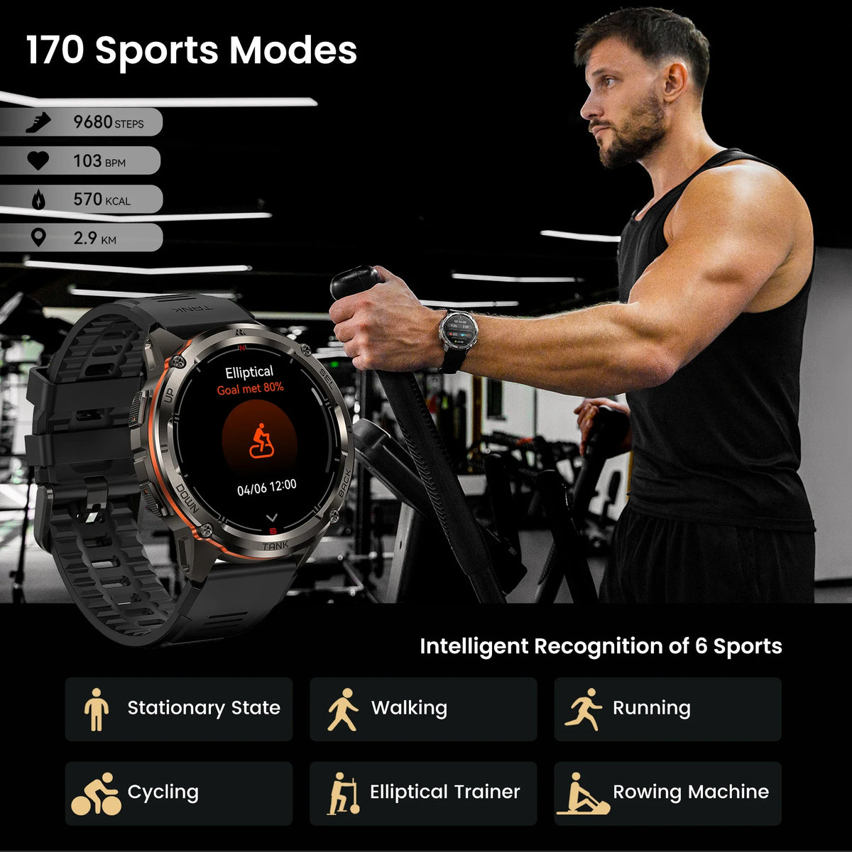 KOSPET Tank T3 Ultra GPS Smart Watch Featuring Bluetooth Calling