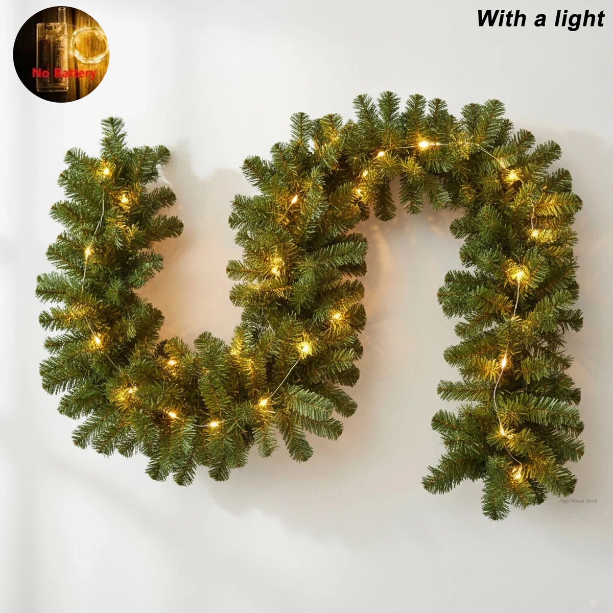 Artificial Pine Christmas Garland Door And Fireplace Decoration